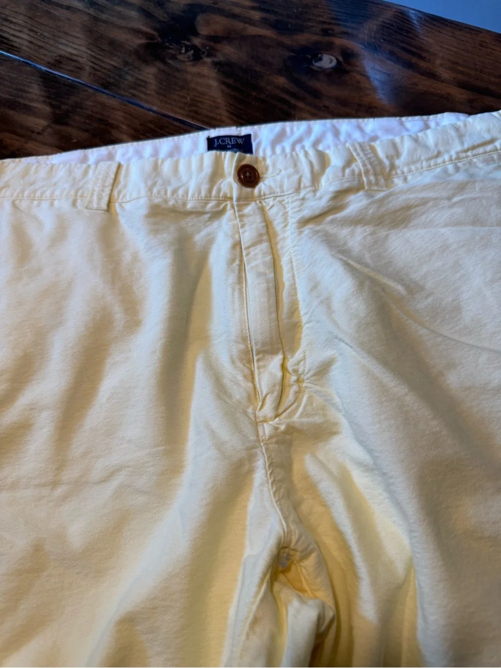 J. Crew Gramercy shorts. Buttery Yellow. Size 38. 9” inseam